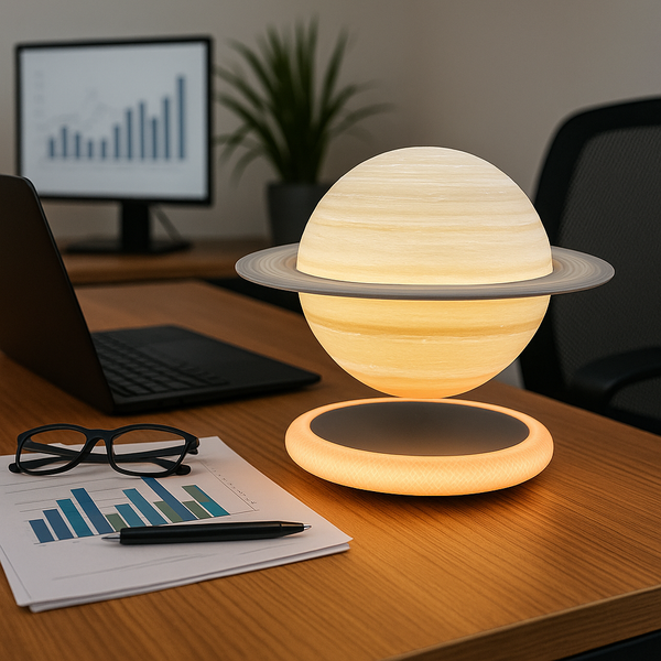 3 Colors Modes Magnetic Levitating Saturn Lamp